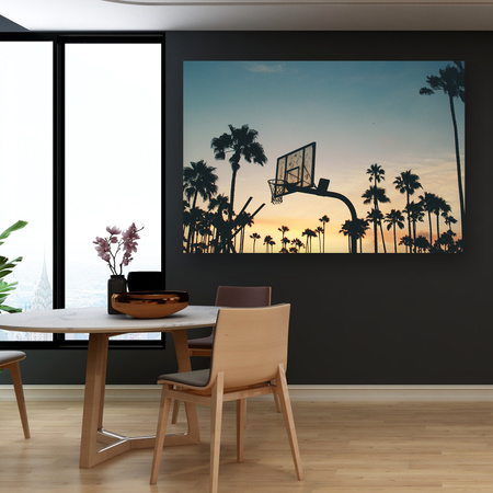 Canvas Print Youth Basketball Sunset 90x60