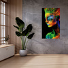 Canvas Print Colorful Woman Hair Colors Painting 80x120 cm
