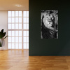Canvas Print Grey Lion Mane Face Eyes 80x120 cm