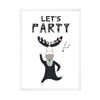 Let's party Birthday Poster 30X40 cm + white frame