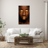 Canvas Print Woman Face Golden Elements 80x120 cm