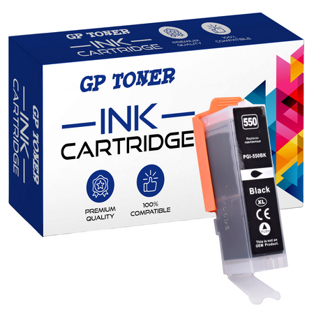 Replacement ink compatible for Canon Pixma MG5550 5650 MX925 IX6800 GP-C550XL BK GP