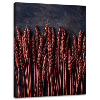 Canvas Print Botany Dark Wheat Ears 30x40 cm