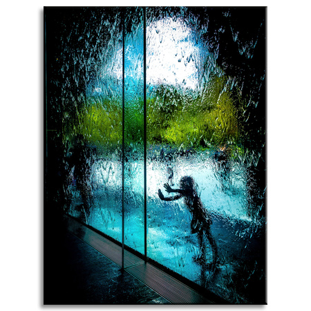 Canvas Print People Water Curtain 30x40 cm