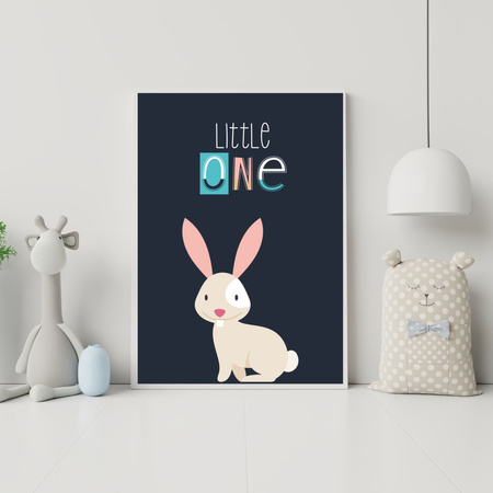 Children's poster Little One Bunny 24X30 cm + gold frame