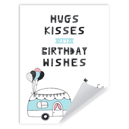 Hugs kisses Birthday Poster 30X40 cm
