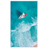 Canvas Print Sailboat Waves Sand Shore 70x120 cm