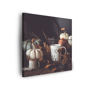 Canvas Print Pumpkins Retro Vintage Autumn 90x90