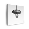 Canvas Print Youth Basketball Basket Black and White 90x90
