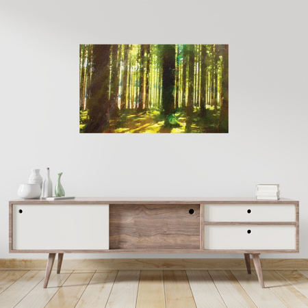 Canvas Print Oil Forest Trees Light Nature 100x80 cm