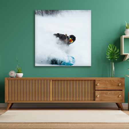 Canvas Print Snowboard Snow Winter 90x90