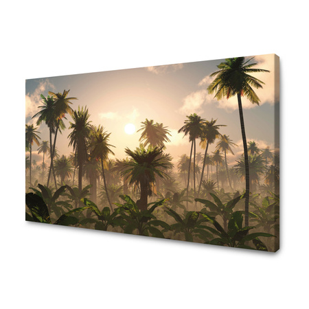 Canvas Print Sunset Palm Trees Nature 120x80 cm