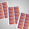 STICKERS with LOGO Rectangular with print Waterproof Text Photo 70x47 mm