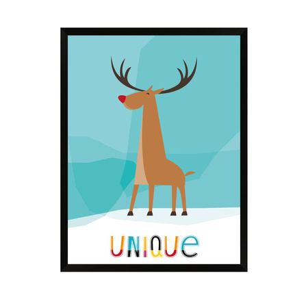 Children's Unique poster 30X40 cm + black frame