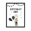 Birthday poster Birthday guy 24X30 cm + black frame