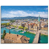 Canvas Print Pastel City Art Summer Landscape 100x80 cm