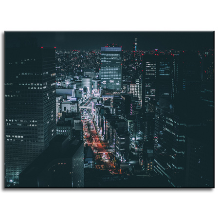 Canvas Print Tokyo Architecture at Night 40X30 cm