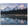 Canvas Print Lake Surface Water Forests Snowy Mountains 100x80 cm