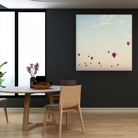 Canvas Print Youth Balloons Sky 80x80