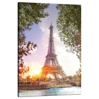 Canvas Print Eiffel Tower In The Sunlight 80x120 cm