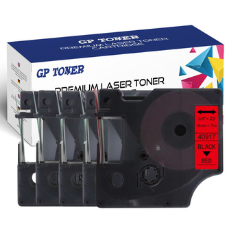 5x DYMO D1 9mm 7m Red Black GP-DY40917 x5