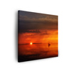 Canvas Print Nature Sunset Ship 40x40 cm