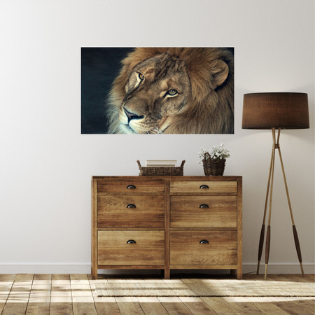 Canvas Print Lion Face and Eyes Wildness 100x80 cm