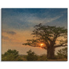 Canvas Print Sunset on the Savannah 100x80 cm