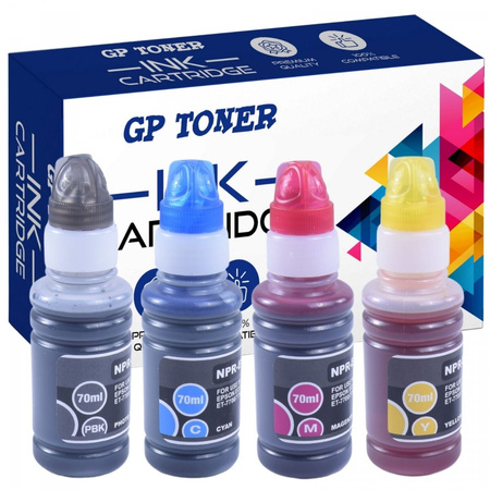 Replacement ink kit for Epson C13T00R140 Epson EcoTank L7160 L7180 ET7700 ET7750 L7188 - GP-E106CMYK