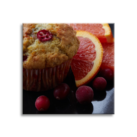 Canvas Print Kitchen Cake with Fruits 40x40 cm