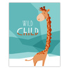 Children's poster Wild child Giraffe 24X30 cm + black frame