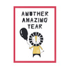 Another amazing year birthday poster 40X50 cm + amaranth frame