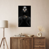 Canvas Print Black Woman Gold Nails Lips Eyes 80x120 cm