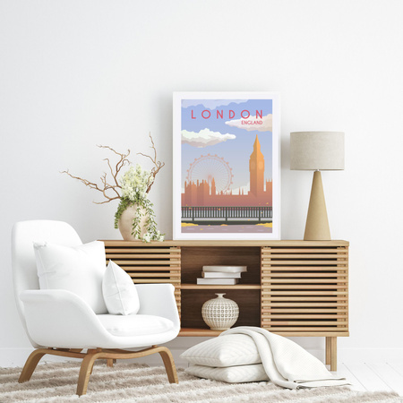 Poster of the City of London 40X50 cm + gold frame