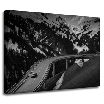 Canvas Print Nature Road Through the Mountains 40x30 cm