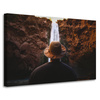 Canvas Print People Waterfall Mountains 90x60