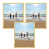 3x Gold Frame 50x70, I L13,15,045, Plexiglass