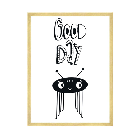 Children's poster Good day_3 40X50 cm + gold frame