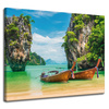 Canvas Print Boats on the Shore Water Landscape 100x80 cm