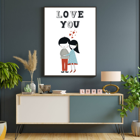 Children's poster Love you 21X29.7 cm