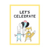 Let's celebrate Birthday Poster_2 24X30 cm + yellow frame