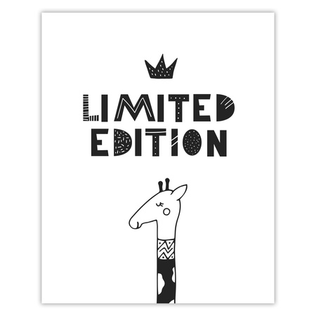 Children's poster Limited edition 40X50 cm + gold frame