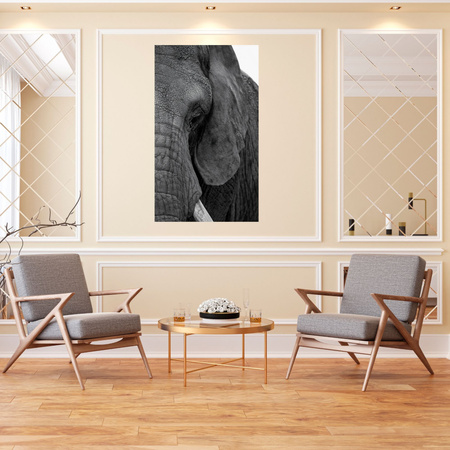 Canvas Print Gray Elephant Face Eye Animal 80x120 cm