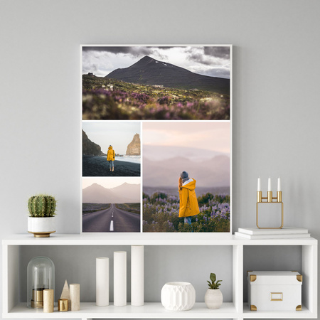 Your photo as a poster + yellow frame 24x30 cm
