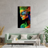 Canvas Print Colorful Woman Hair Colors Painting 80x120 cm