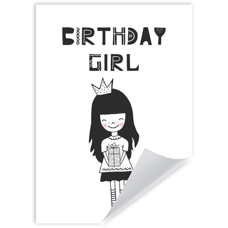 Birthday Poster Birthday girl 21X29.7 cm