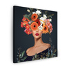 Canvas Print People Flowers Modern Art 90X90 cm