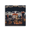 Canvas Print Carousel At Night Lights Amusement Park 90x90