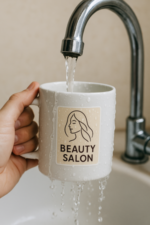 STICKERS with LOGO Rectangular with print Waterproof Text Photo 60x40 mm