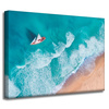 Canvas Print Sailboat Waves Sand Shore 40x30 cm